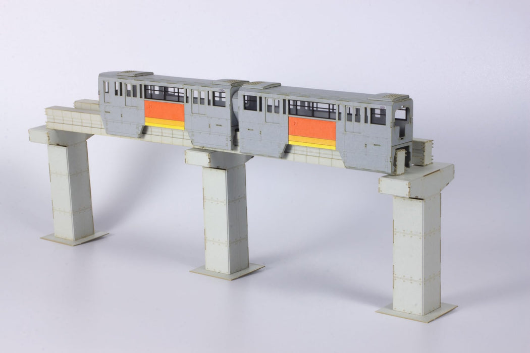 Plum 1/150 Scale Paper Kit Tama Monorail 1000 Series 2 Car Set- Japan Figure Store - #1 Bring To You The Best Japanese Goods