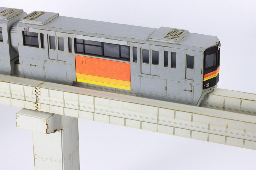 Plum 1/150 Scale Paper Kit Tama Monorail 1000 Series 2 Car Set- Japan Figure Store - #1 Bring To You The Best Japanese Goods